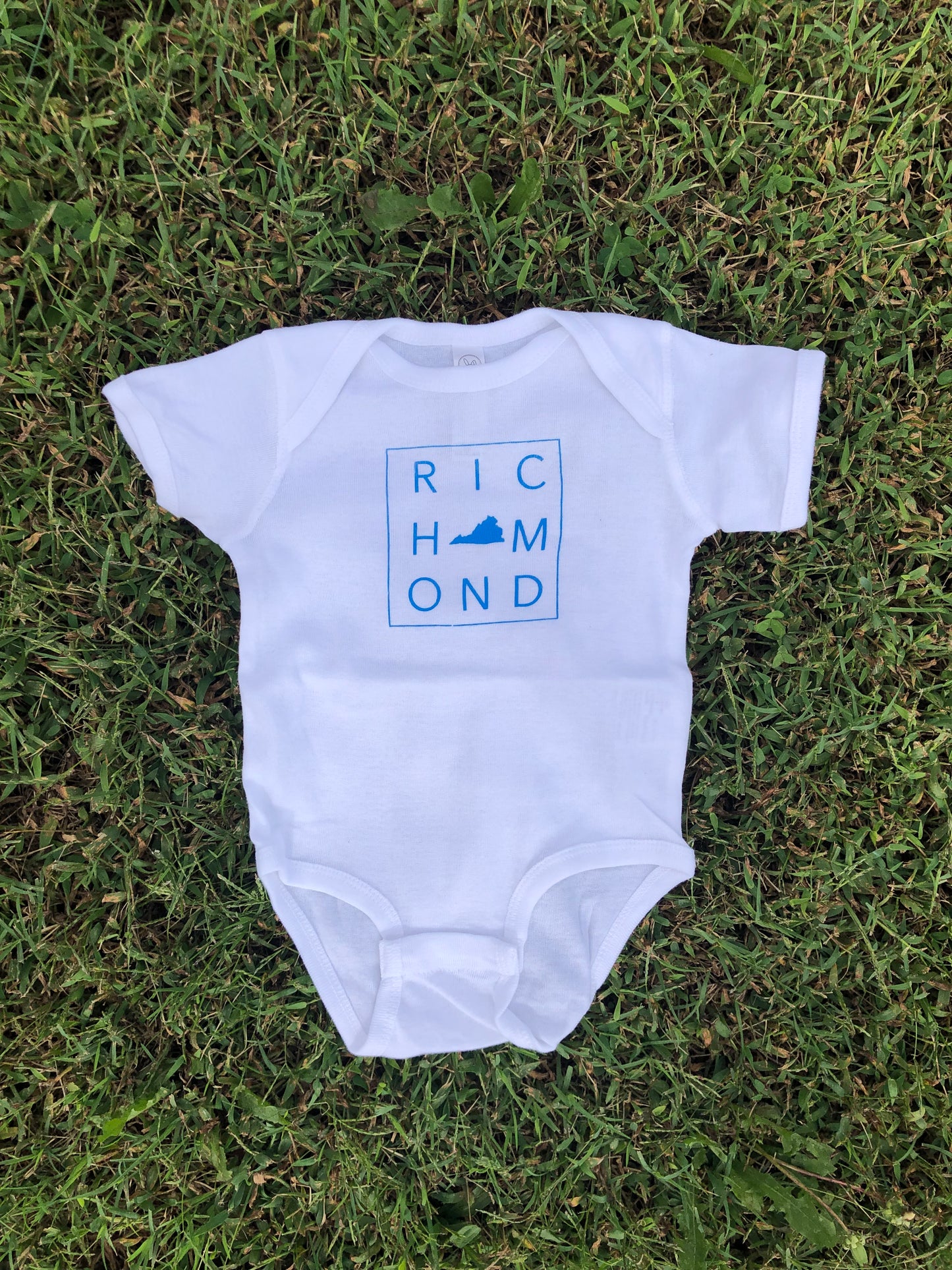 Richmond Grid Logo Onesie (Blue)